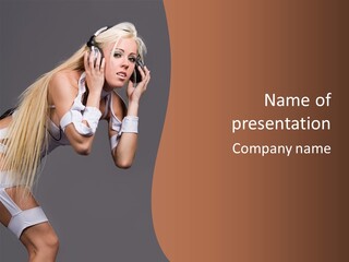 Female Party Metal PowerPoint Template