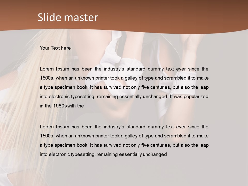 Female Party Metal PowerPoint Template