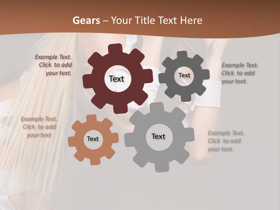 Female Party Metal PowerPoint Template