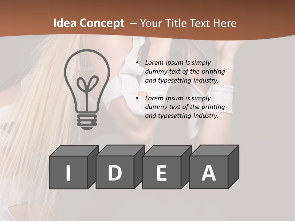 Female Party Metal PowerPoint Template