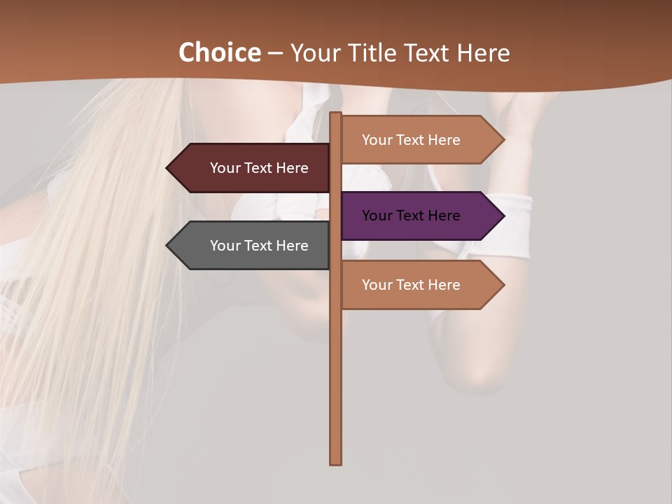Female Party Metal PowerPoint Template