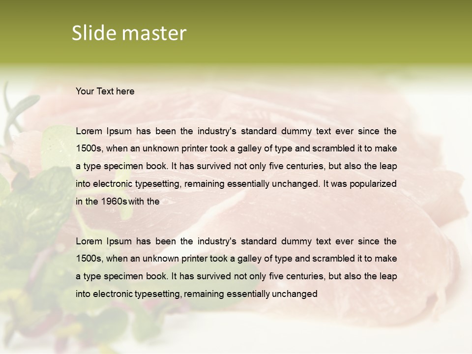 Turkey Steaks PowerPoint Template