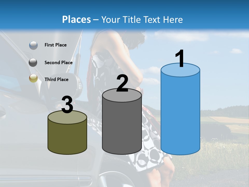 Broken Down Car PowerPoint Template