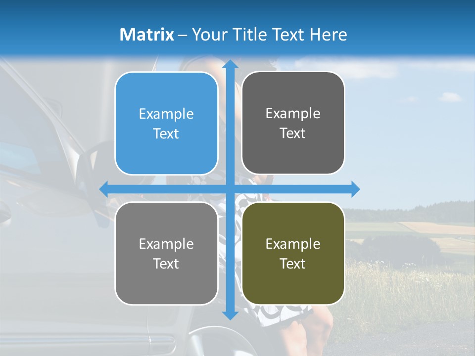 Broken Down Car PowerPoint Template