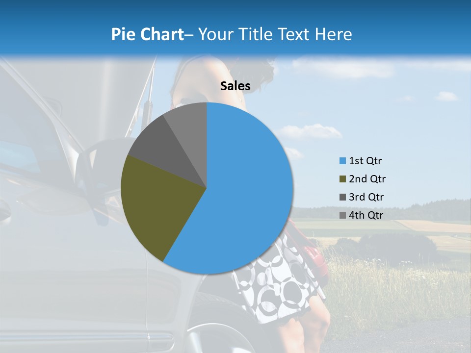 Broken Down Car PowerPoint Template