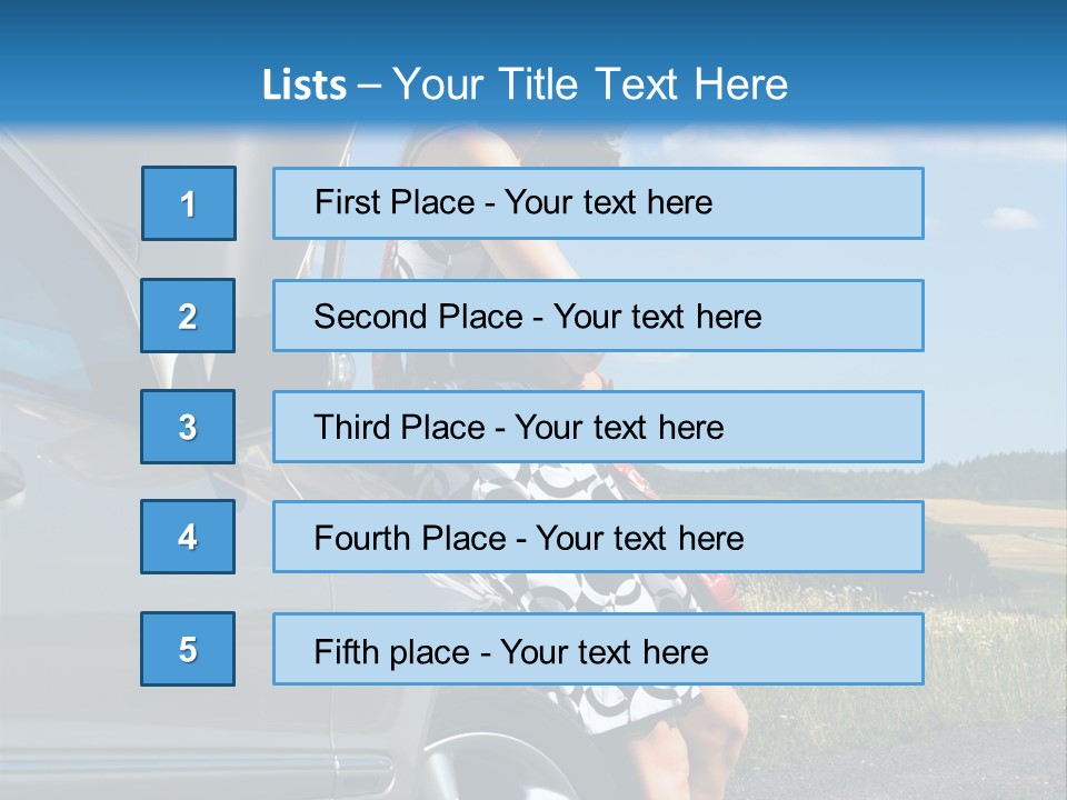 Broken Down Car PowerPoint Template