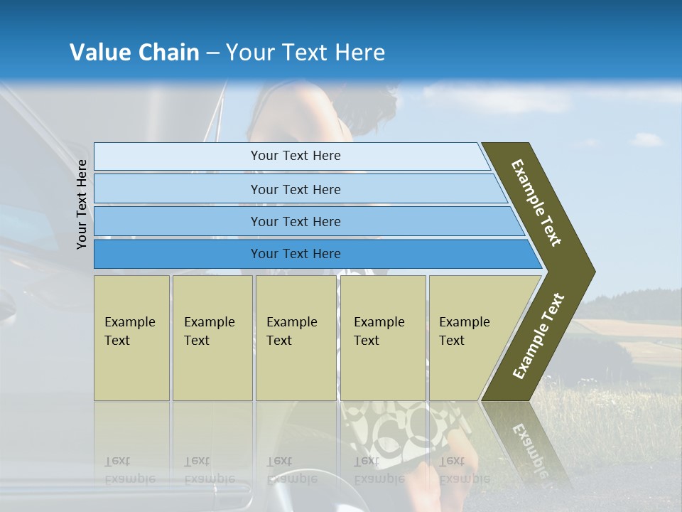 Broken Down Car PowerPoint Template