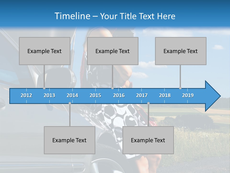 Broken Down Car PowerPoint Template