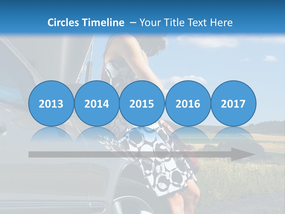 Broken Down Car PowerPoint Template