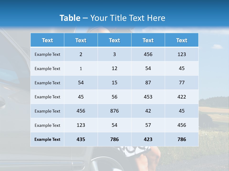 Broken Down Car PowerPoint Template