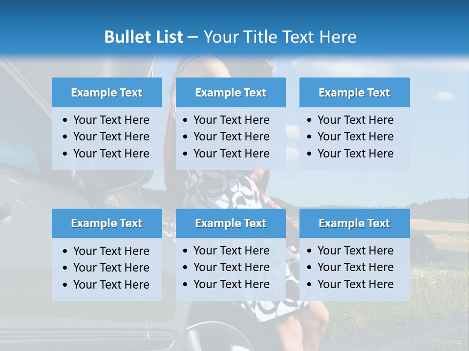 Broken Down Car PowerPoint Template