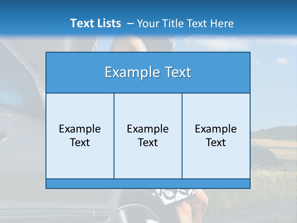 Broken Down Car PowerPoint Template