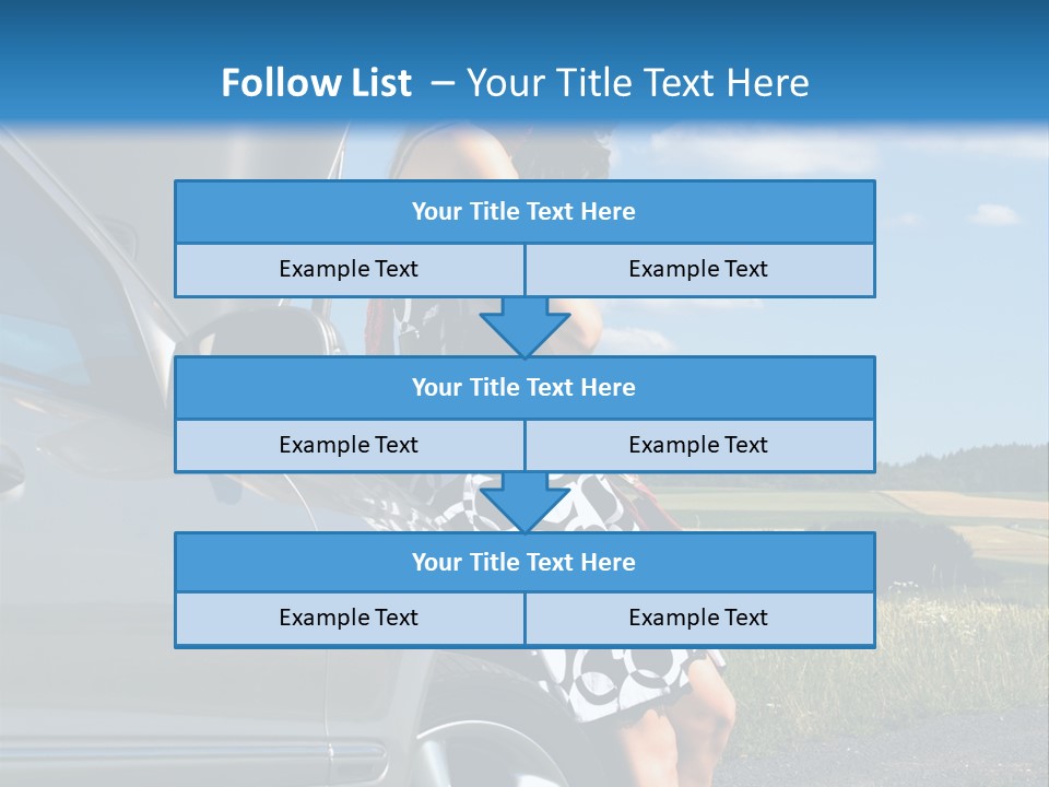 Broken Down Car PowerPoint Template
