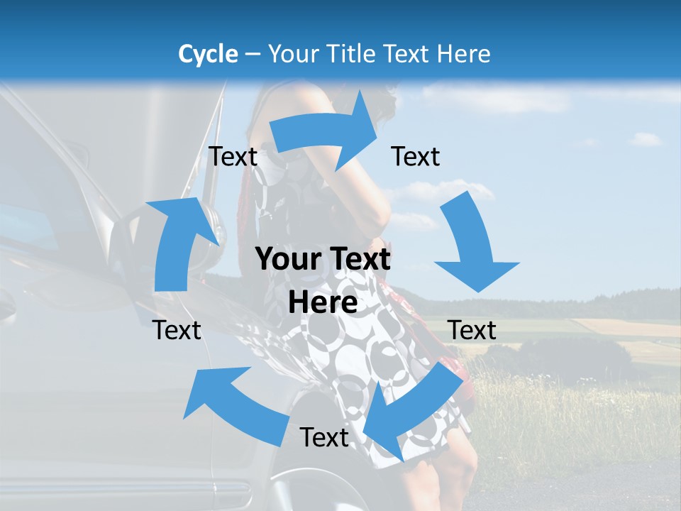 Broken Down Car PowerPoint Template