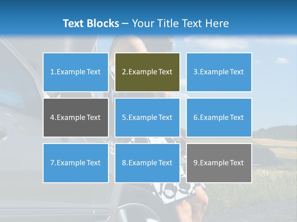 Broken Down Car PowerPoint Template