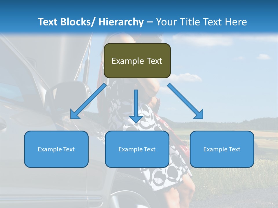 Broken Down Car PowerPoint Template