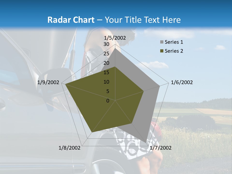 Broken Down Car PowerPoint Template