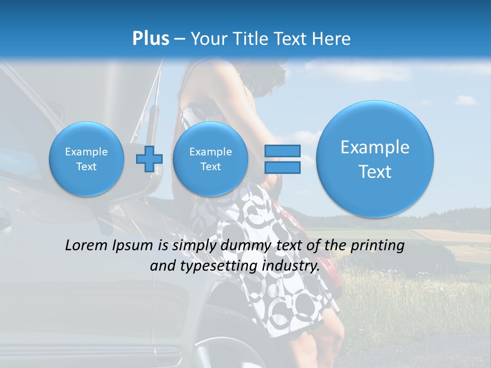 Broken Down Car PowerPoint Template