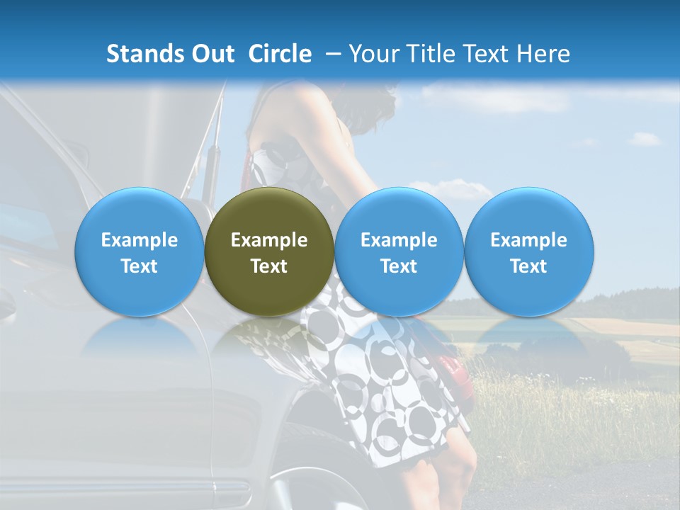 Broken Down Car PowerPoint Template