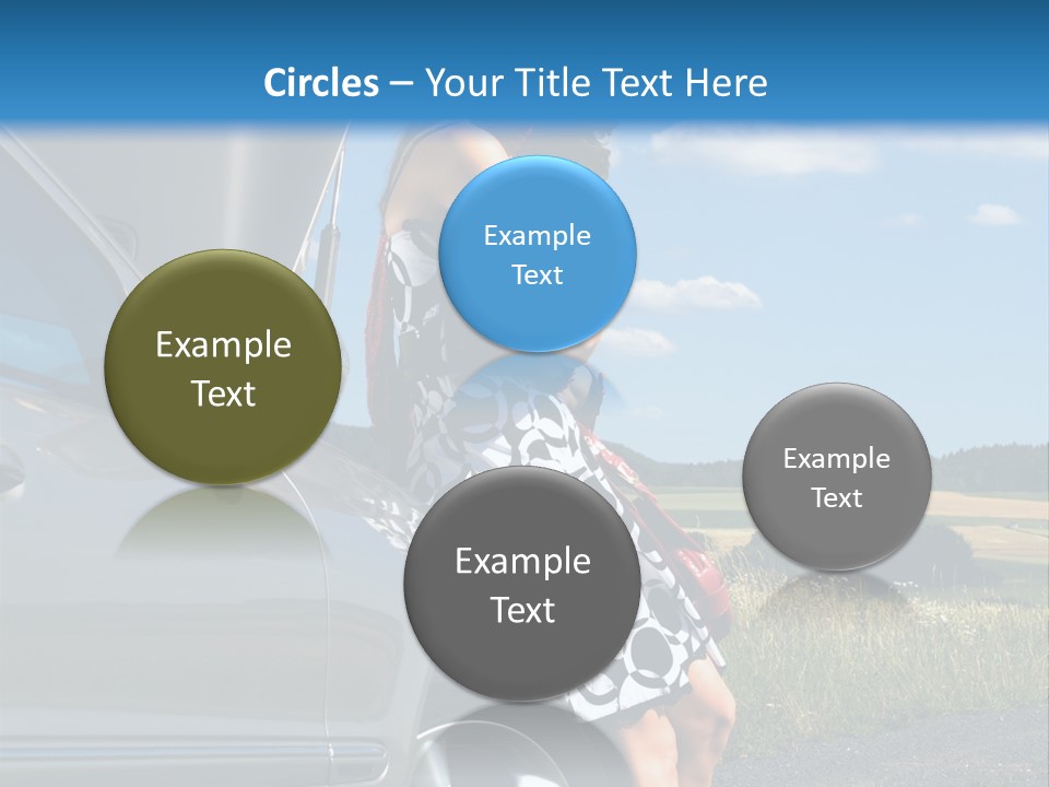 Broken Down Car PowerPoint Template