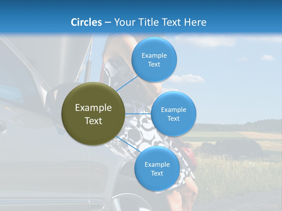 Broken Down Car PowerPoint Template