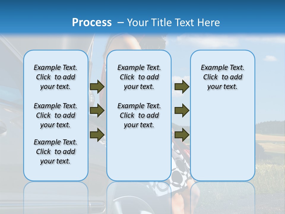 Broken Down Car PowerPoint Template