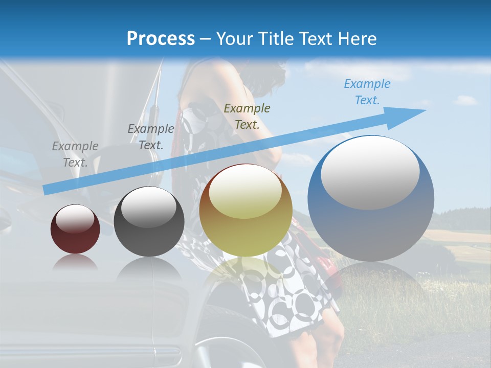 Broken Down Car PowerPoint Template
