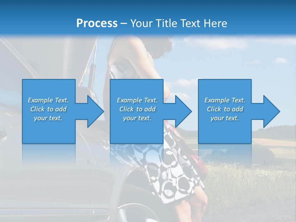 Broken Down Car PowerPoint Template