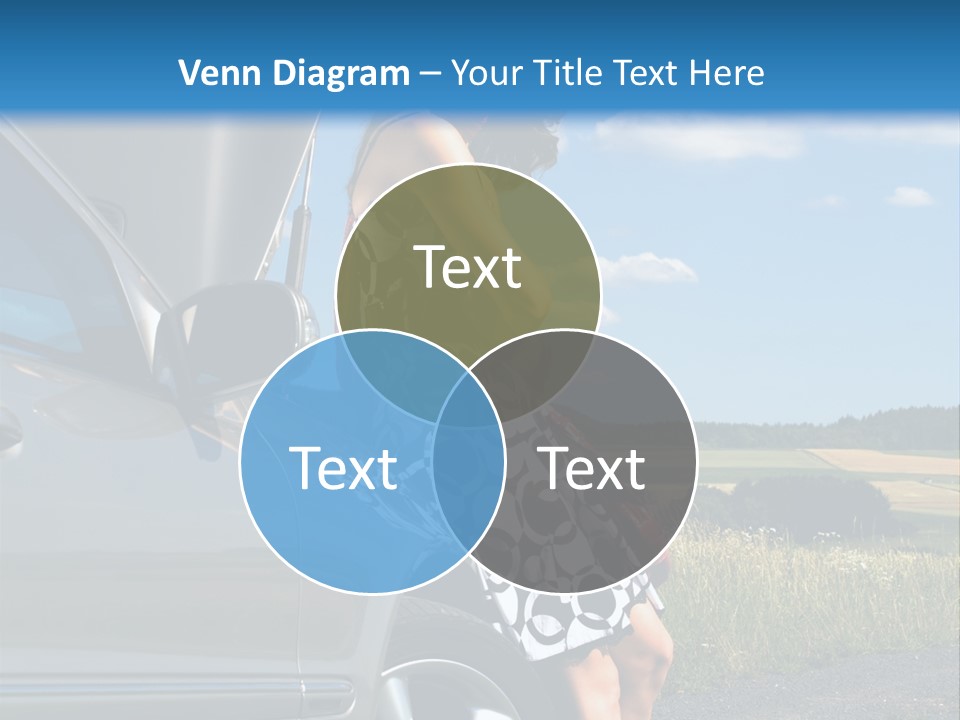 Broken Down Car PowerPoint Template