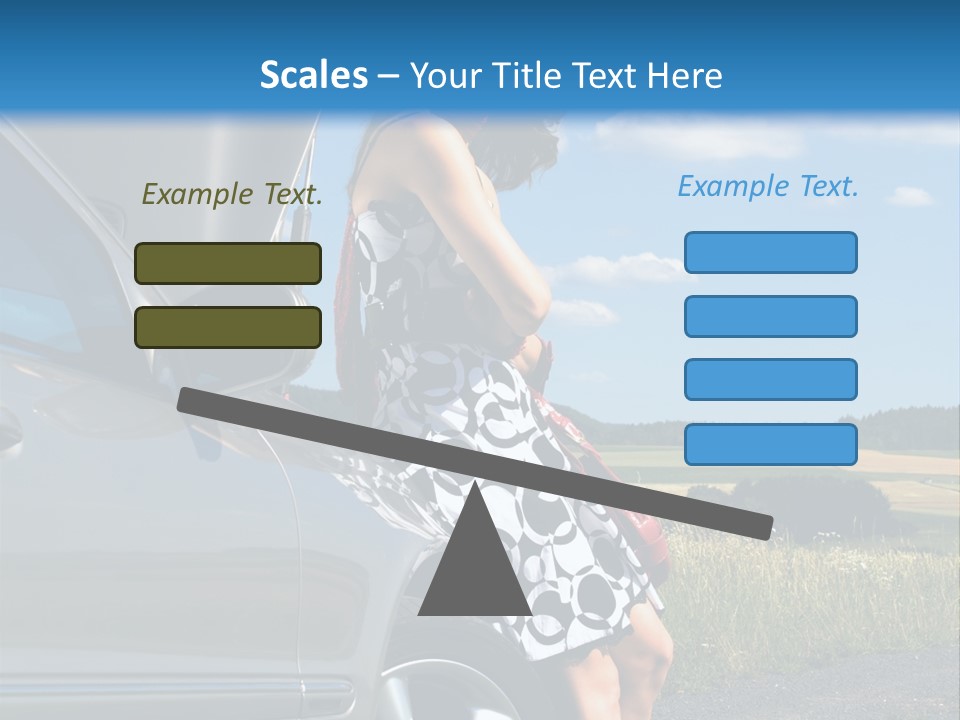 Broken Down Car PowerPoint Template