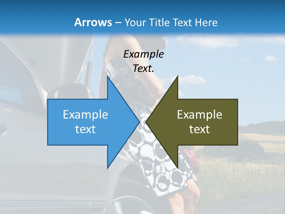 Broken Down Car PowerPoint Template