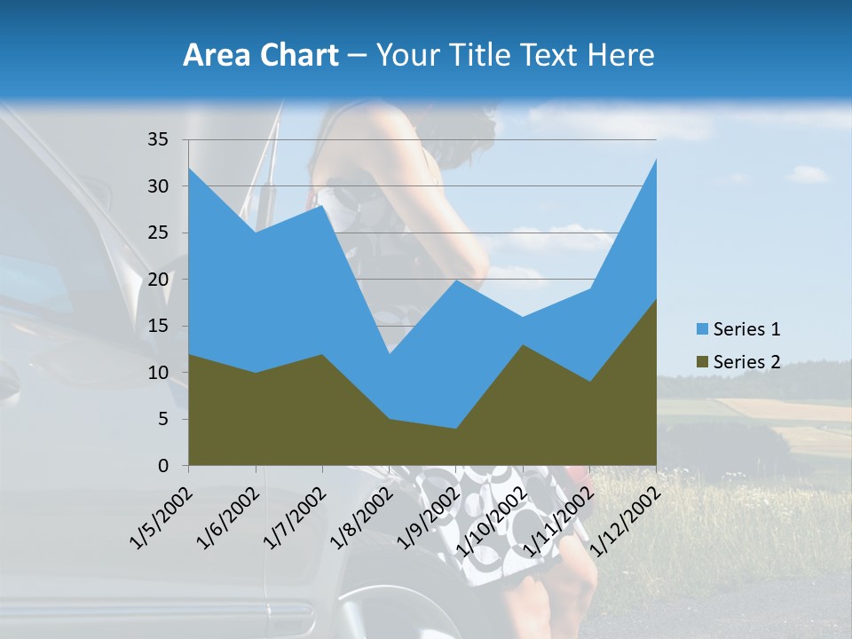 Broken Down Car PowerPoint Template