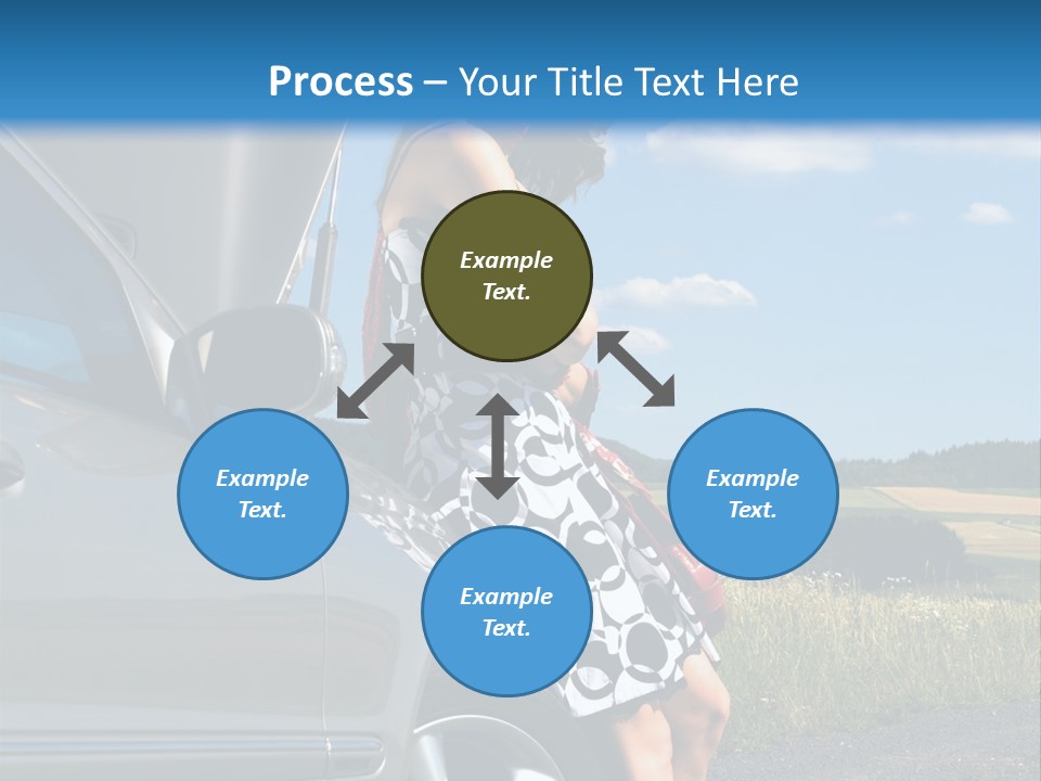 Broken Down Car PowerPoint Template