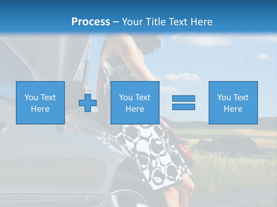 Broken Down Car PowerPoint Template