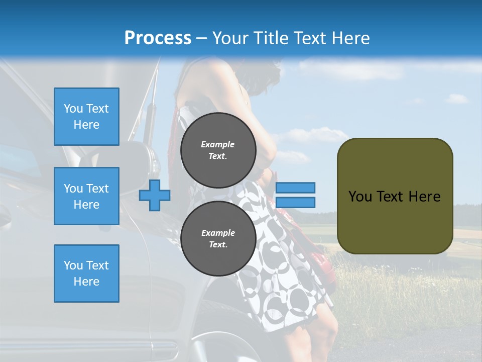 Broken Down Car PowerPoint Template