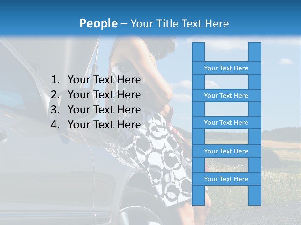 Broken Down Car PowerPoint Template
