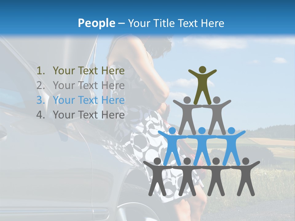 Broken Down Car PowerPoint Template