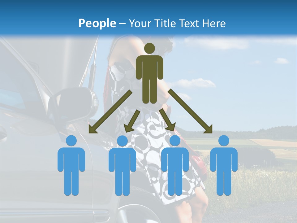 Broken Down Car PowerPoint Template