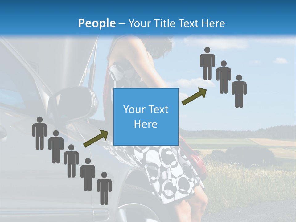 Broken Down Car PowerPoint Template