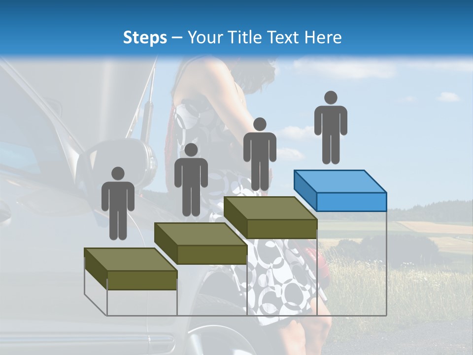 Broken Down Car PowerPoint Template