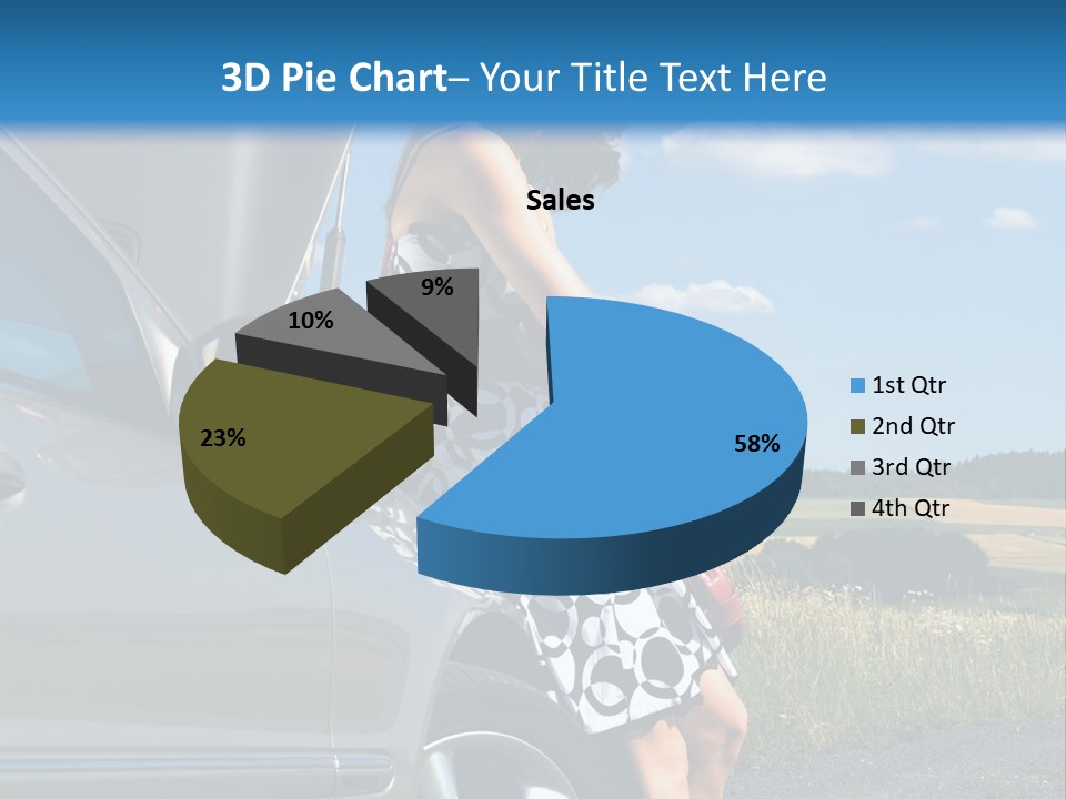 Broken Down Car PowerPoint Template