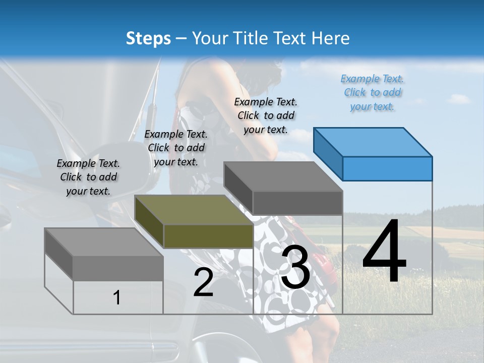 Broken Down Car PowerPoint Template