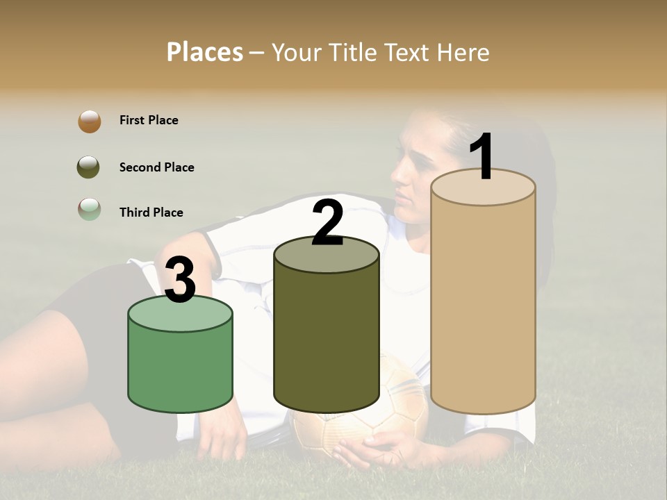 Football Human Girl PowerPoint Template