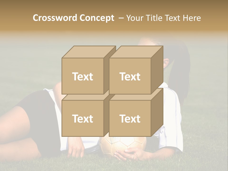 Football Human Girl PowerPoint Template