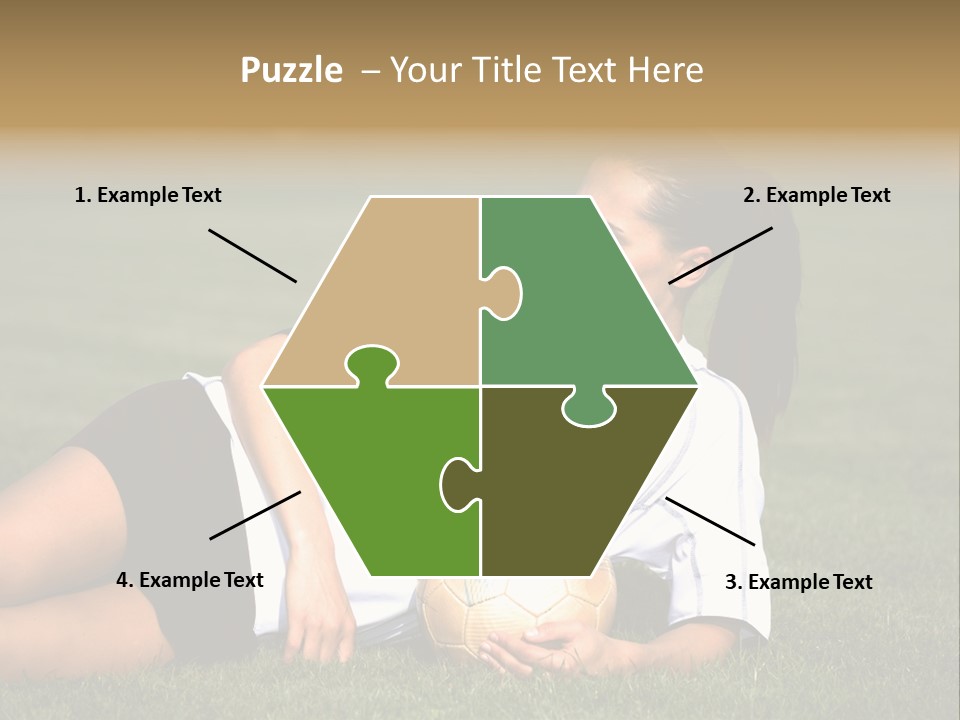 Football Human Girl PowerPoint Template