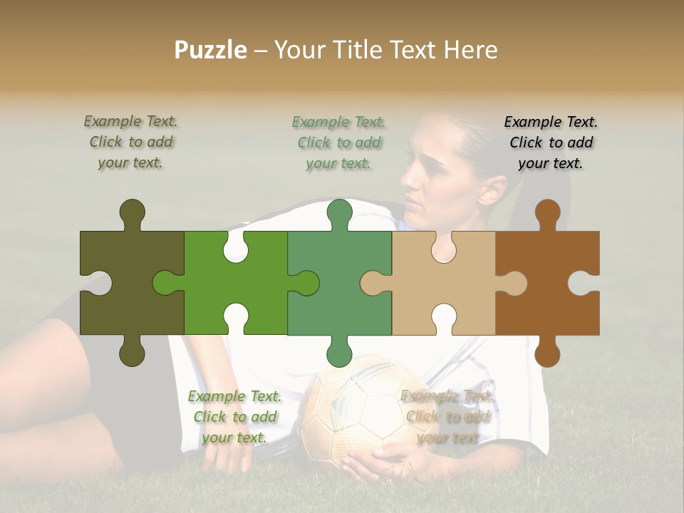 Football Human Girl PowerPoint Template