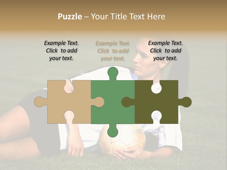 Football Human Girl PowerPoint Template