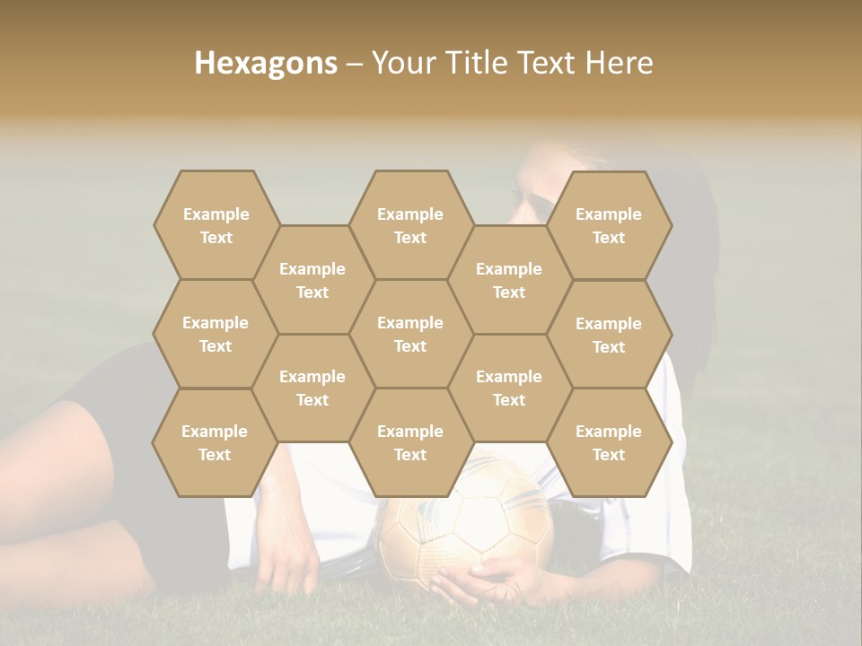 Football Human Girl PowerPoint Template