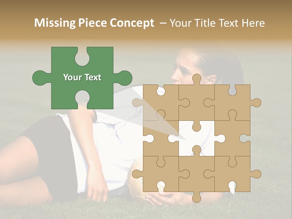 Football Human Girl PowerPoint Template