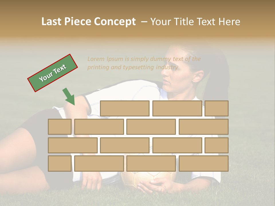 Football Human Girl PowerPoint Template